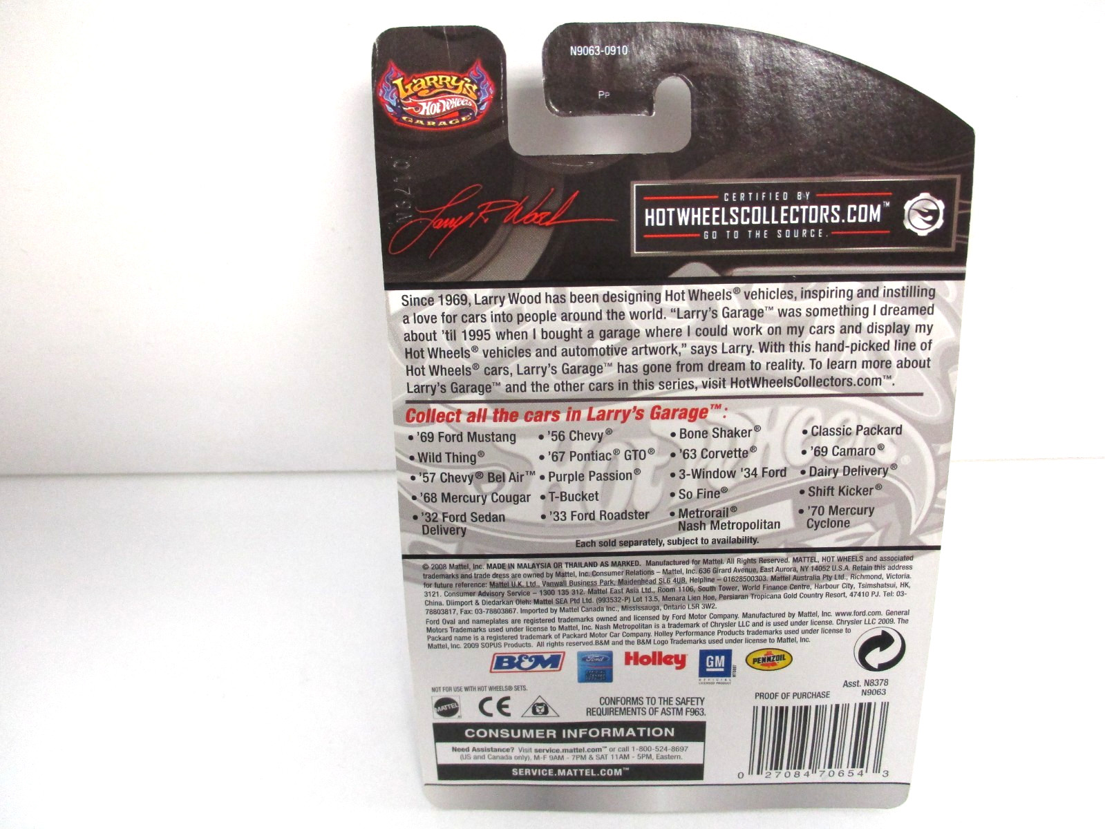 HOT WHEELS – LARRY’S GARAGE – BONE SHAKER CUSTOM RAT ROD PICKUP – REAL RIDERS
