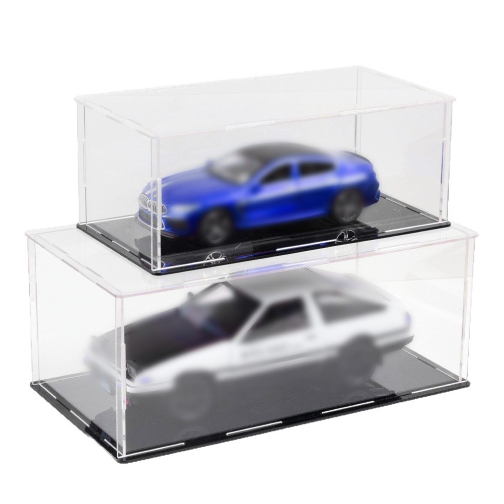 1-5X Display Case Clear Acrylic Dustproof Box for 1:24 Scale Collectibles Model