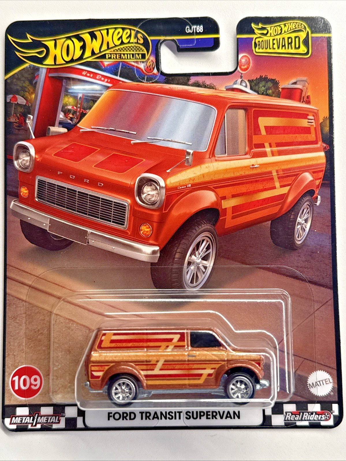 2023 Hot Wheels Boulevard #109 FORD TRANSIT SUPERVAN Premium 1:64 Diecast