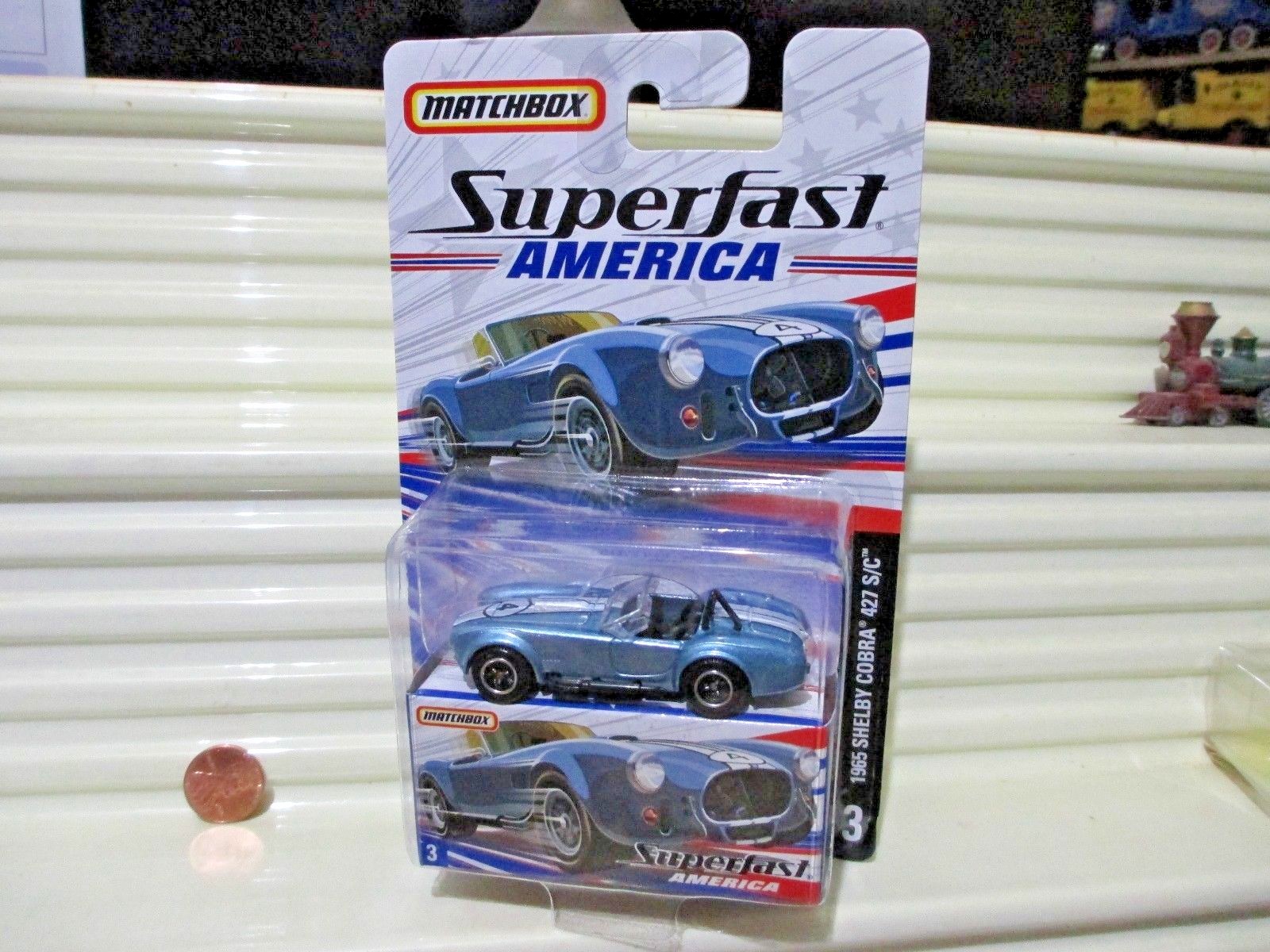 Matchbox 2006 SUPERFAST AMERICA #3 Blue 1965 Shelby Cobra 427 S/C Car New Boxed