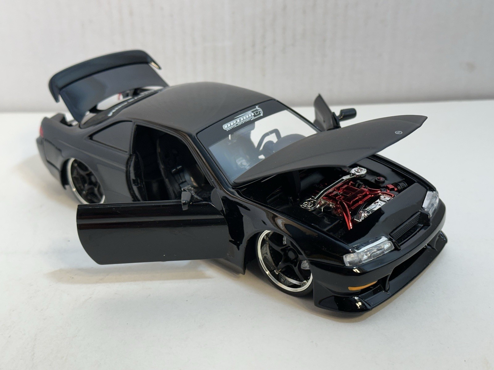 JADA OPTION D 1998 NISSAN 240SX (S-14) BLACK 1:24 DIECAST MODEL CAR NEW NO BOX