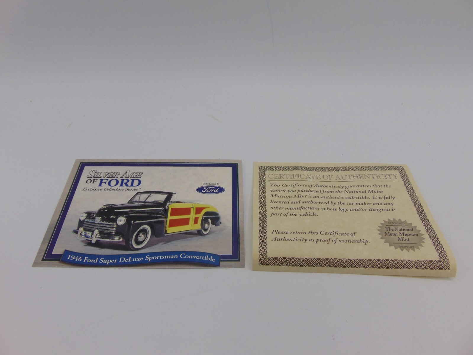 National Motor Museum Mint Silver Age of Ford 1946 Super Deluxe Convertible