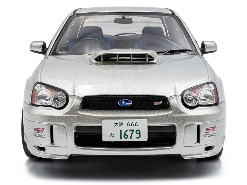 SOLIDO 2004 SUBARU IMPREZA WRX STi 1/18 DIECAST MODEL PREMIUM SILVER S1812303
