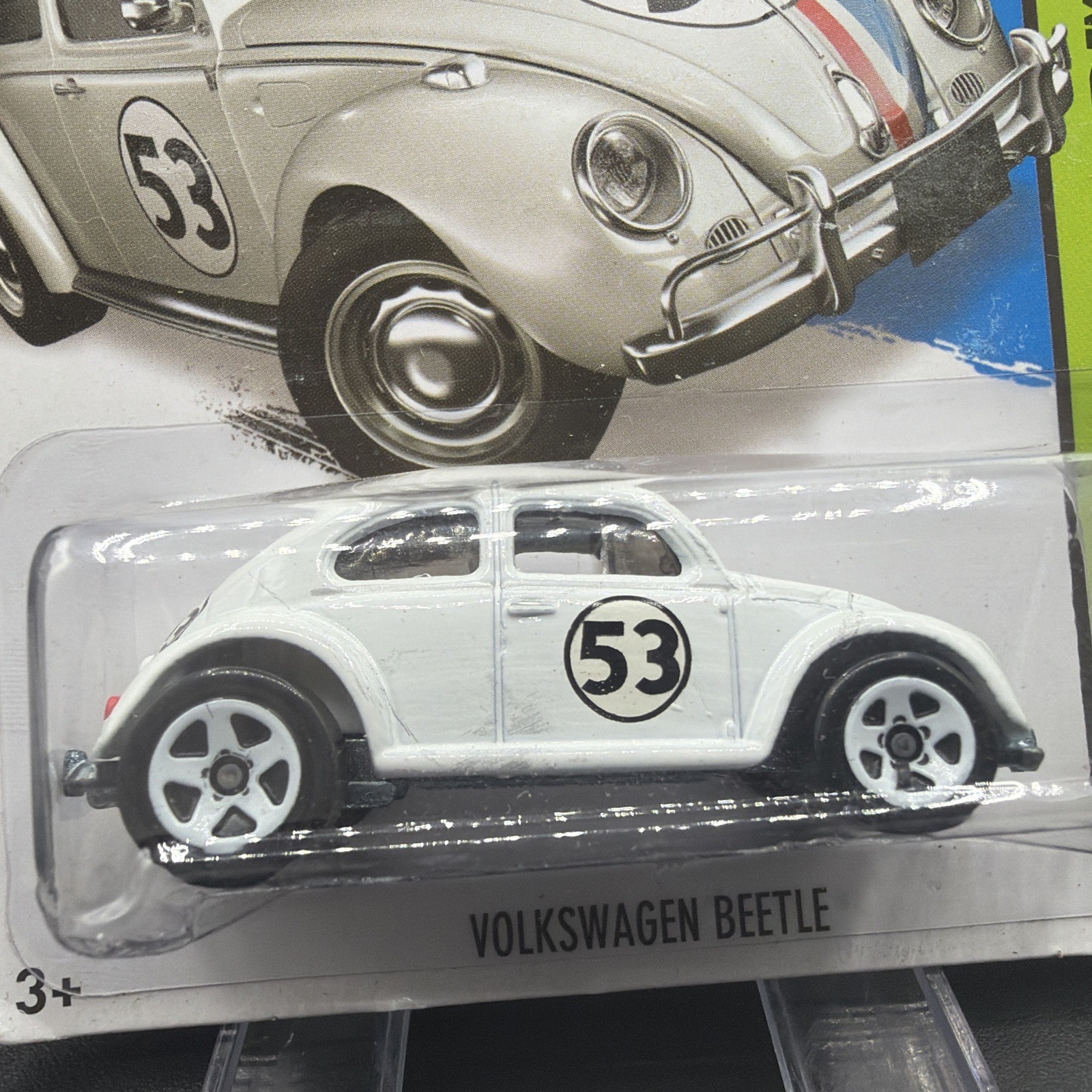 ⭐2014 Hot Wheels HW WORKSHOP HERBIE THE LOVE BUG WHITE VOLKSWAGEN BEETLE 53⭐