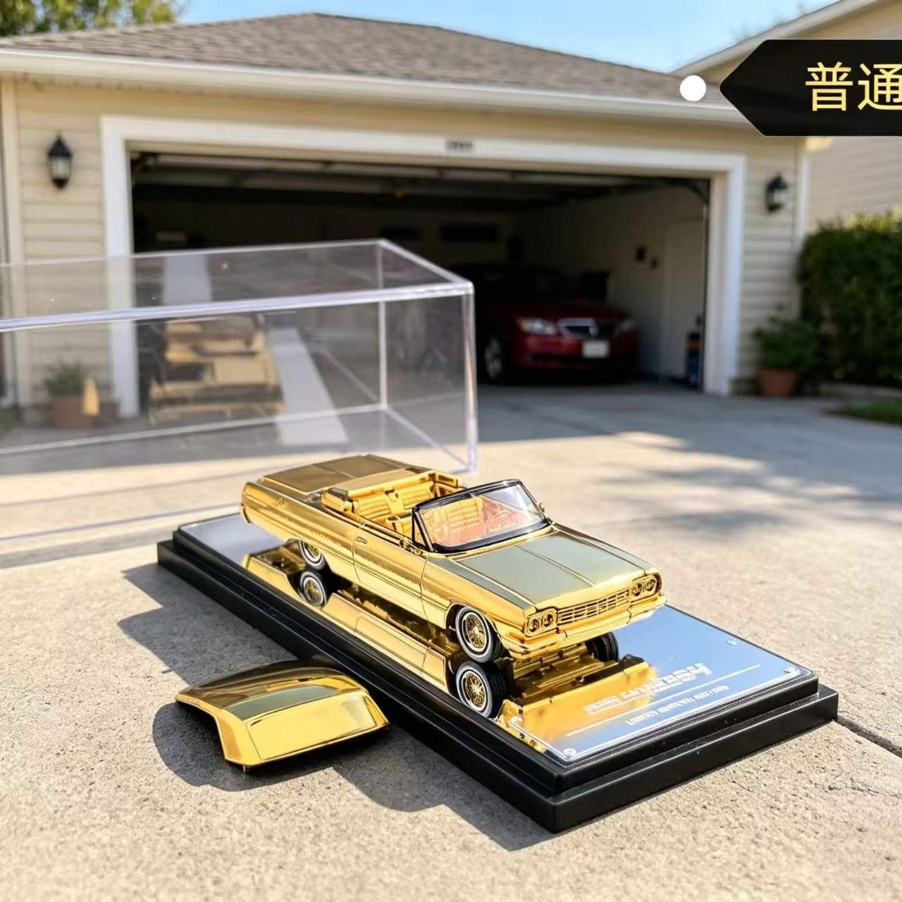 （Pre sale）Fine Works64 1/64 Gold West Coast Impala Low Rider Diecast Model Car