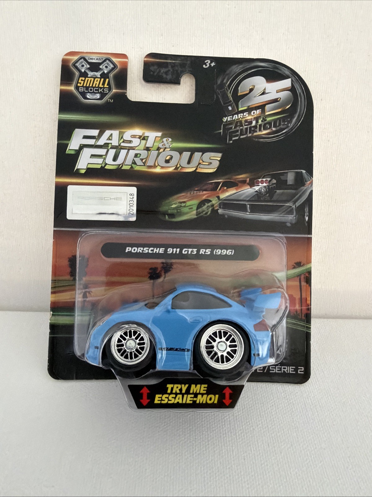 Jada Fast & Furious 25 Years Small Blocks 1/43 Porsche 911 GT3 (996)