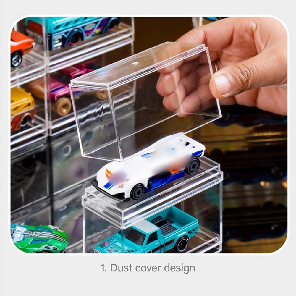 10-100x Acrylic Display Case Protection Box For 1:64 Scale Car Diecast Model Toy