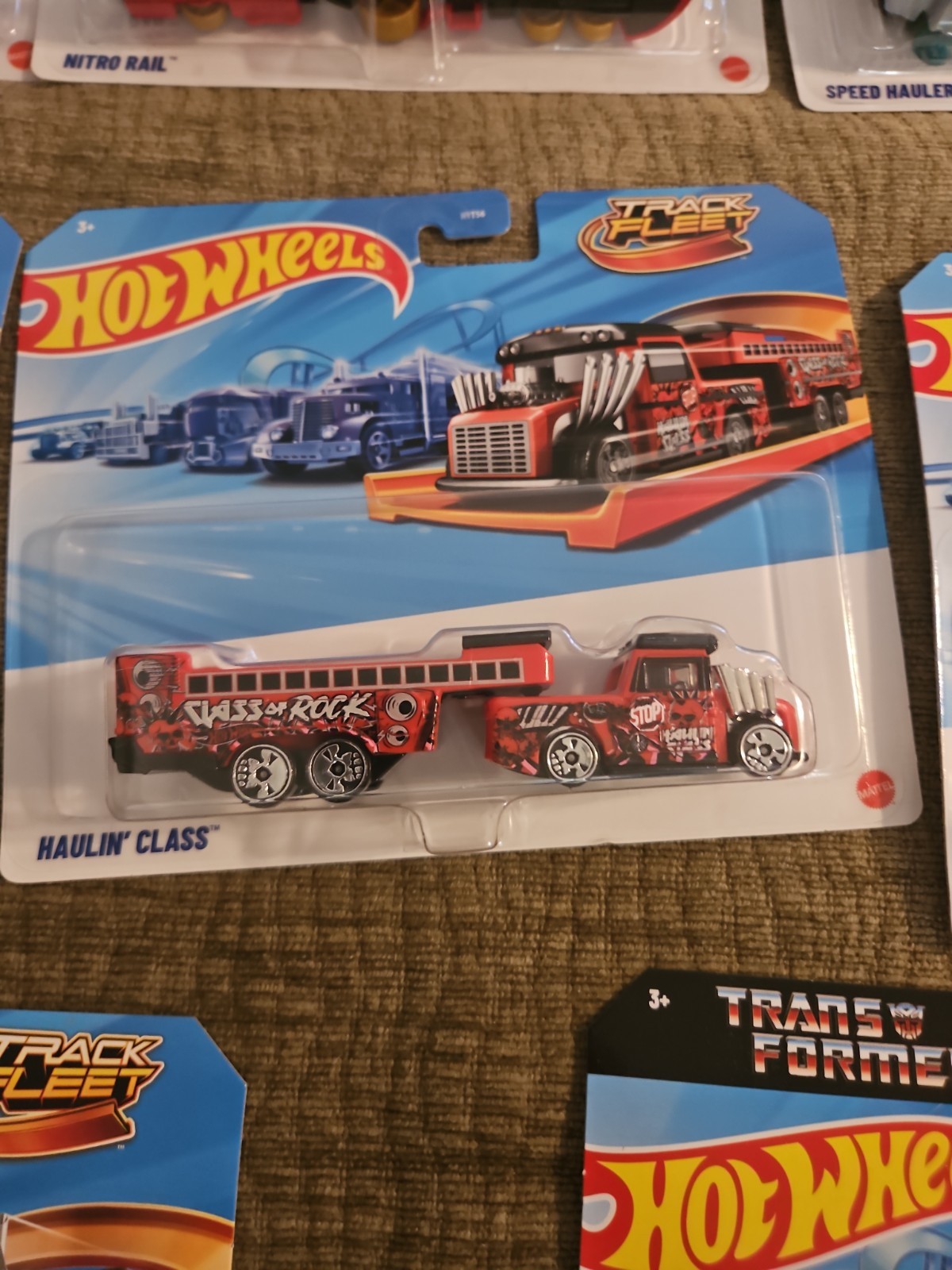 Hot Wheels Track Fleet Lot Of 10 Ultra Magnus Semi Twin Mill Volvo New