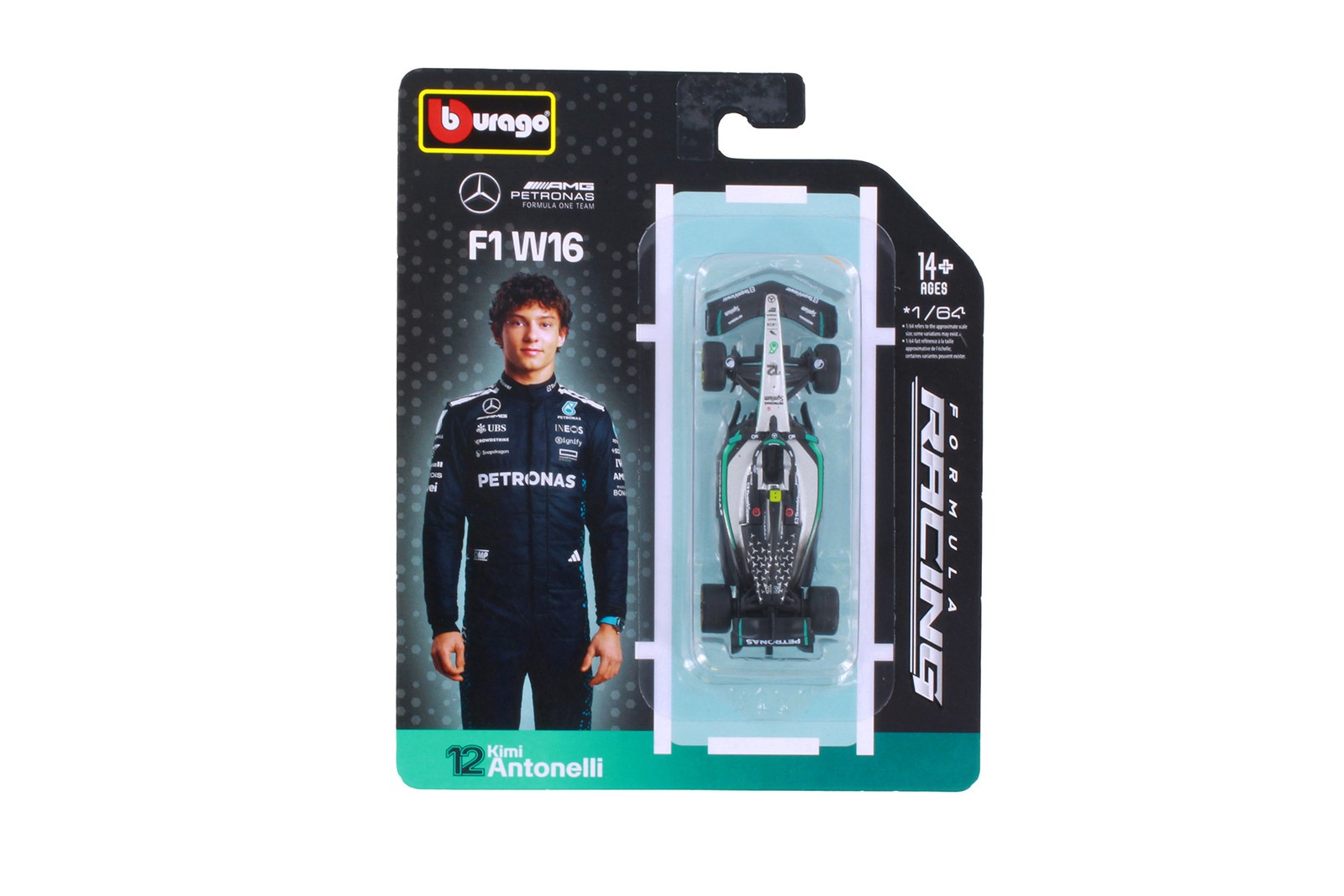 Box of 12 2025 Formula One F1 ASSTD Racing Cars – 18-60164 – 1/64 Scale Cars
