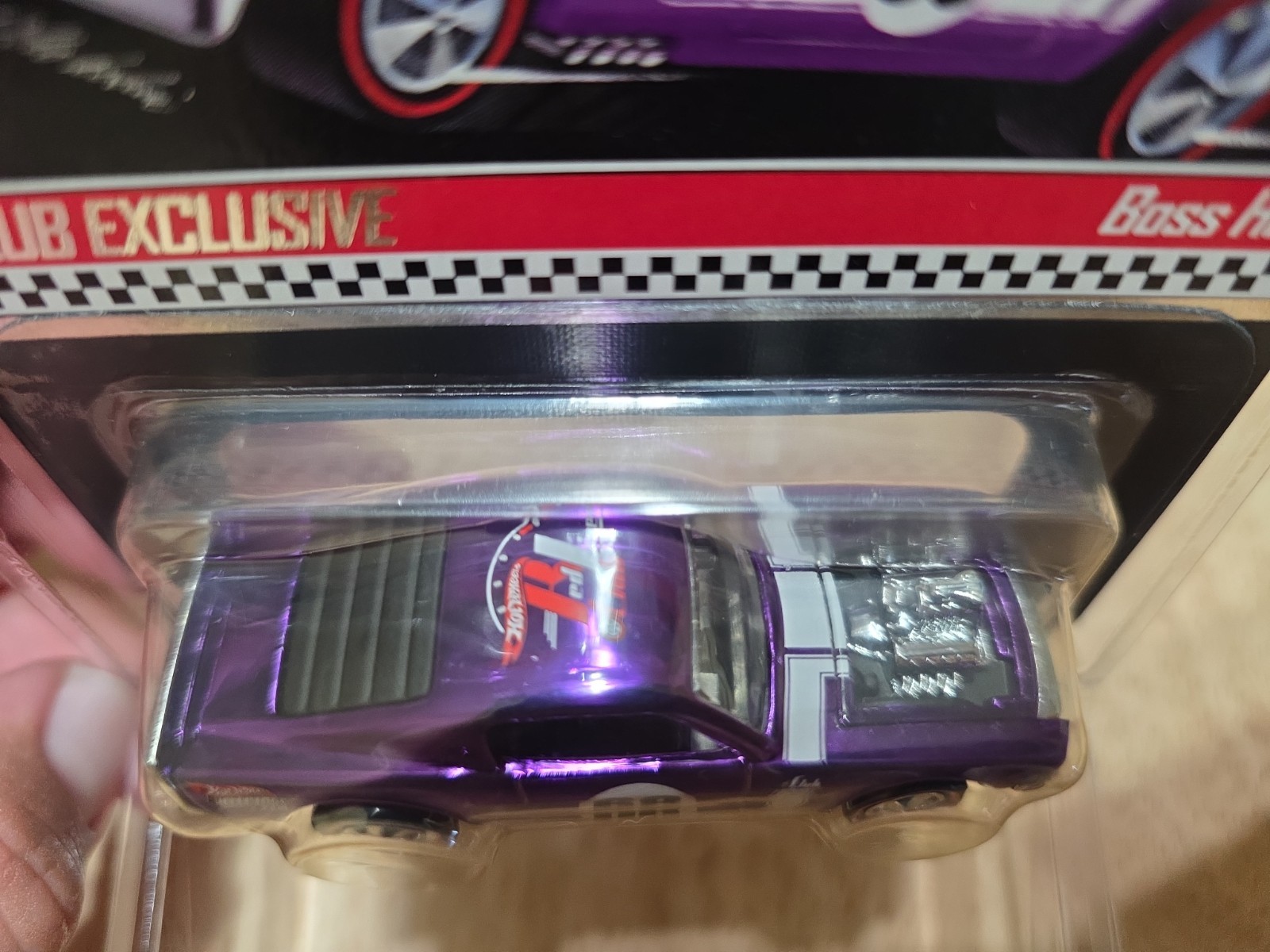 1968 Ford Mustang Boss Hoss Purple Hot Wheels Red Line Club RLC 2008 w Protector