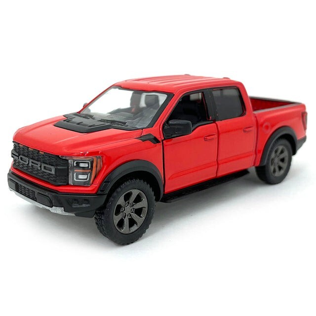 5436) Kinsmart 2022 Ford F-150 Raptor 1:46 Diecast Truck 5 inch Red color.