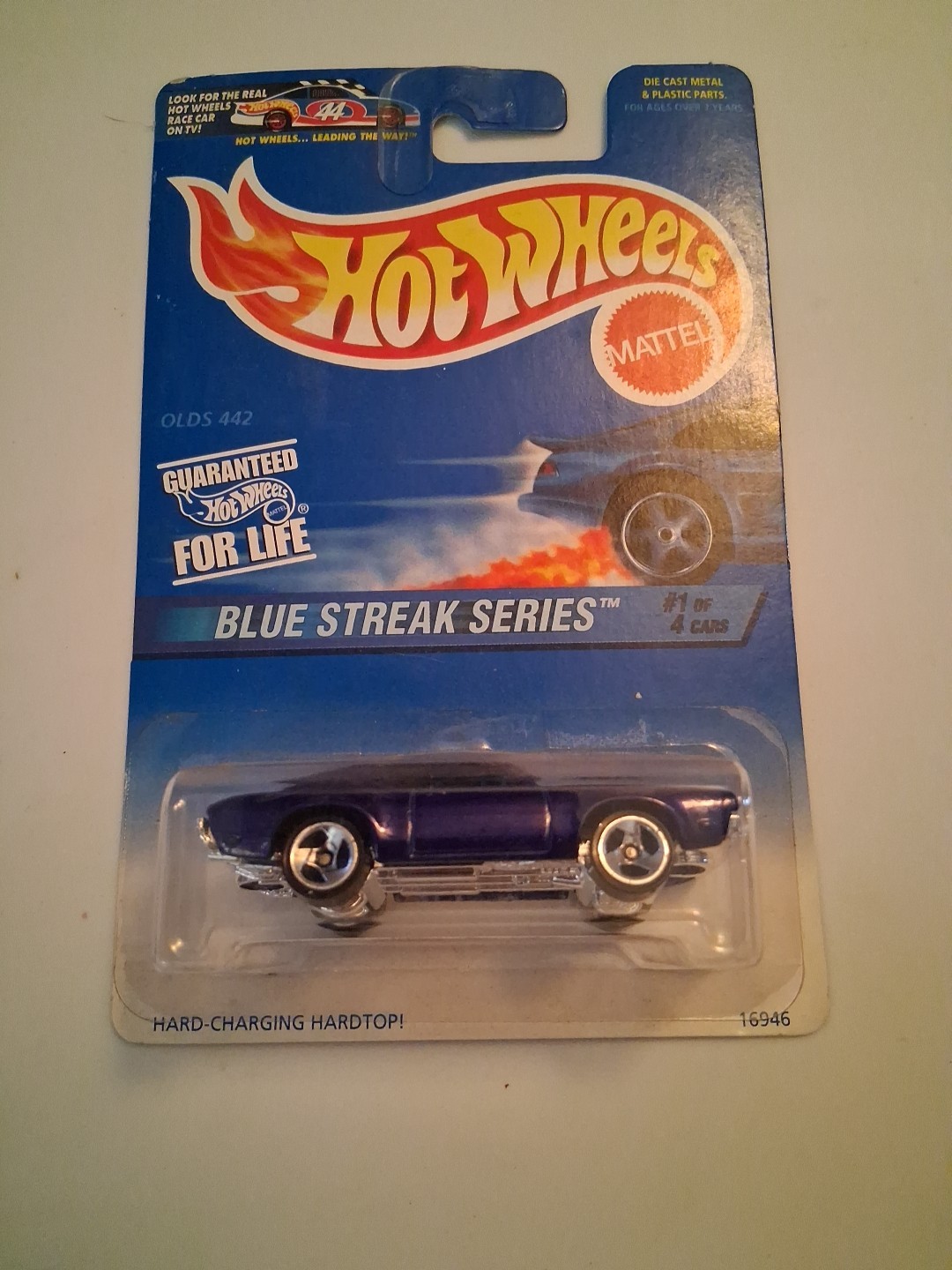 Hot Wheels 1970 Oldsmobile 442 W-30. Rare,VHTF! ’97 Blue Streak Series #1 of 4.
