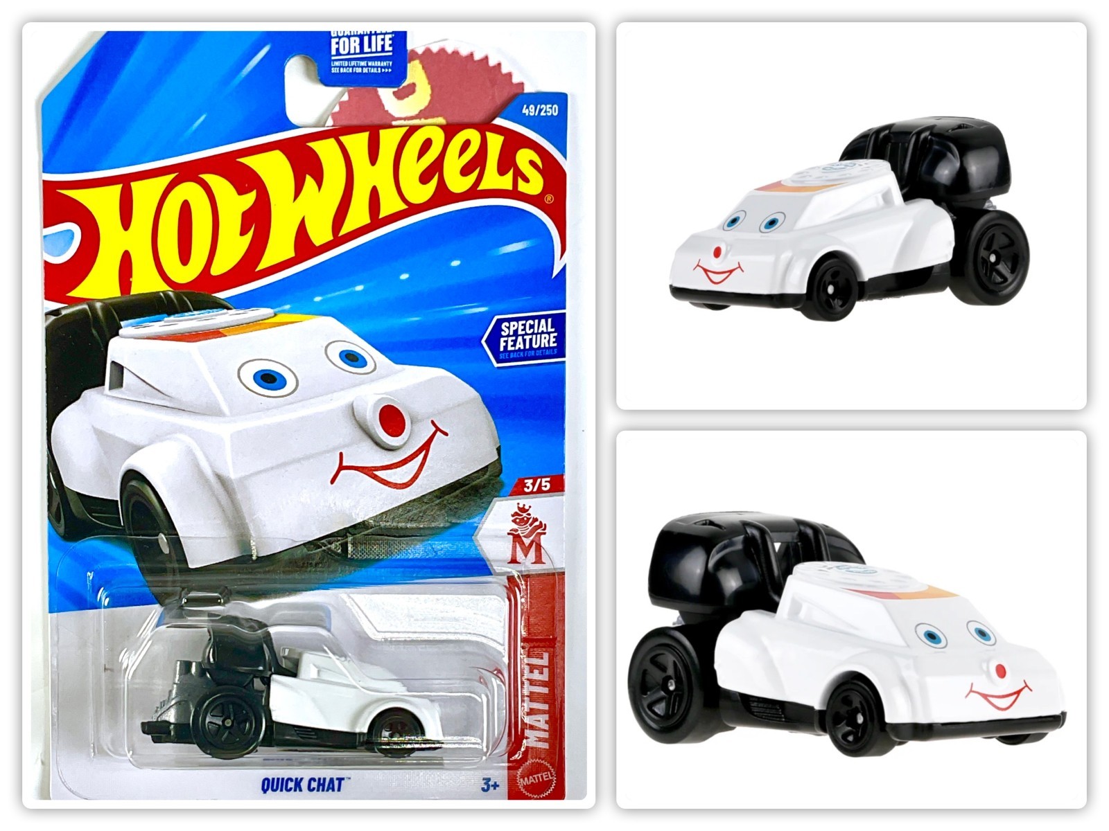Hot Wheels 2026 Mainline Mattel Series Quick Chat Black & White #48, Combo Ship