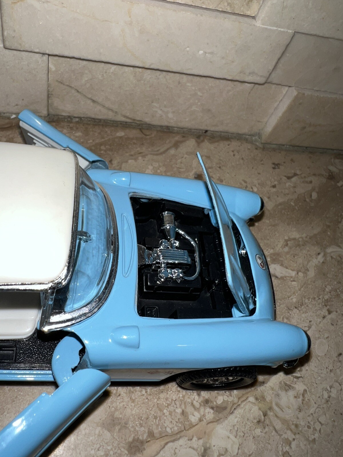 1957 Chevy Corvette Light Blue/White 5.5″