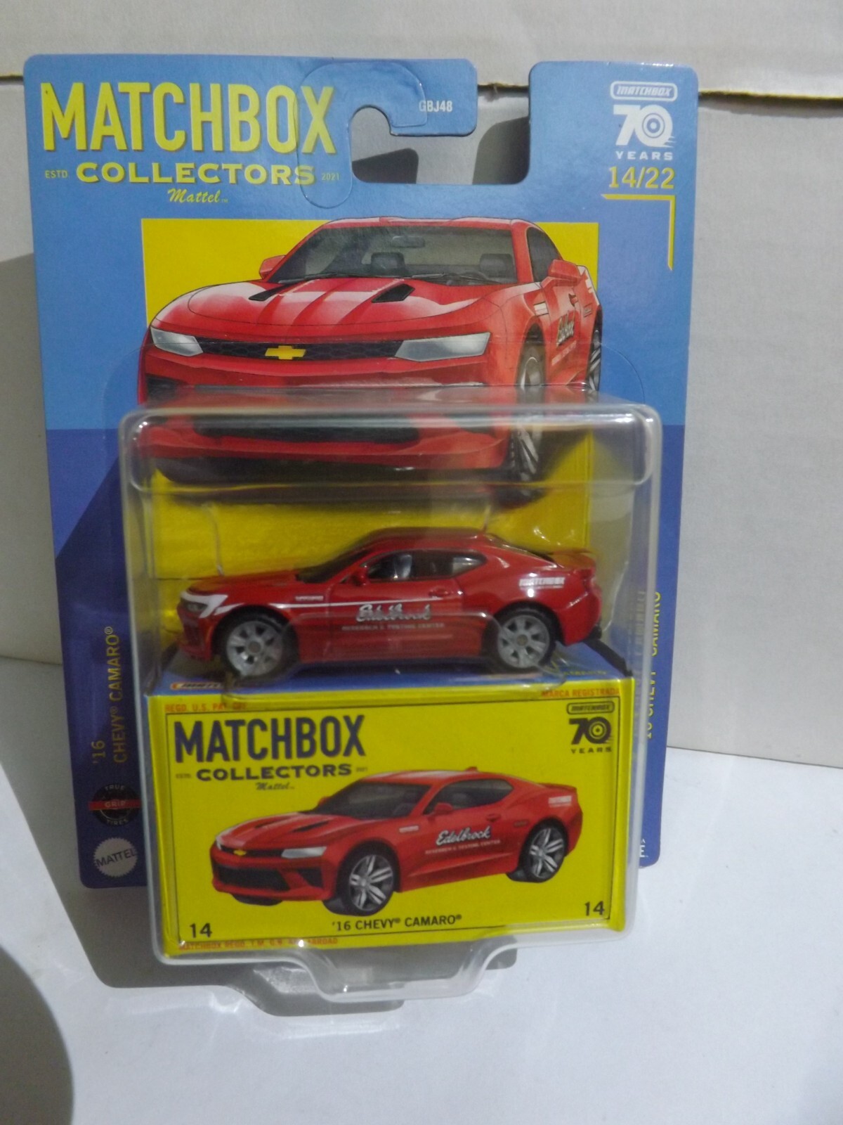 2023 Matchbox Collectors 70 Years ’16 Chevy Camaro # 14/22 With Box