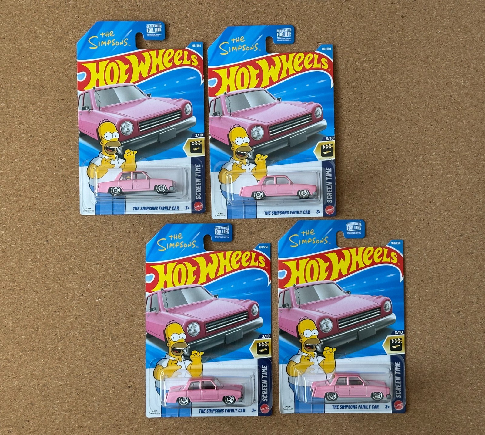 Lot of 9 – Hot Wheels The Simpsons Family Car Screen Time Series – Fast Shipping