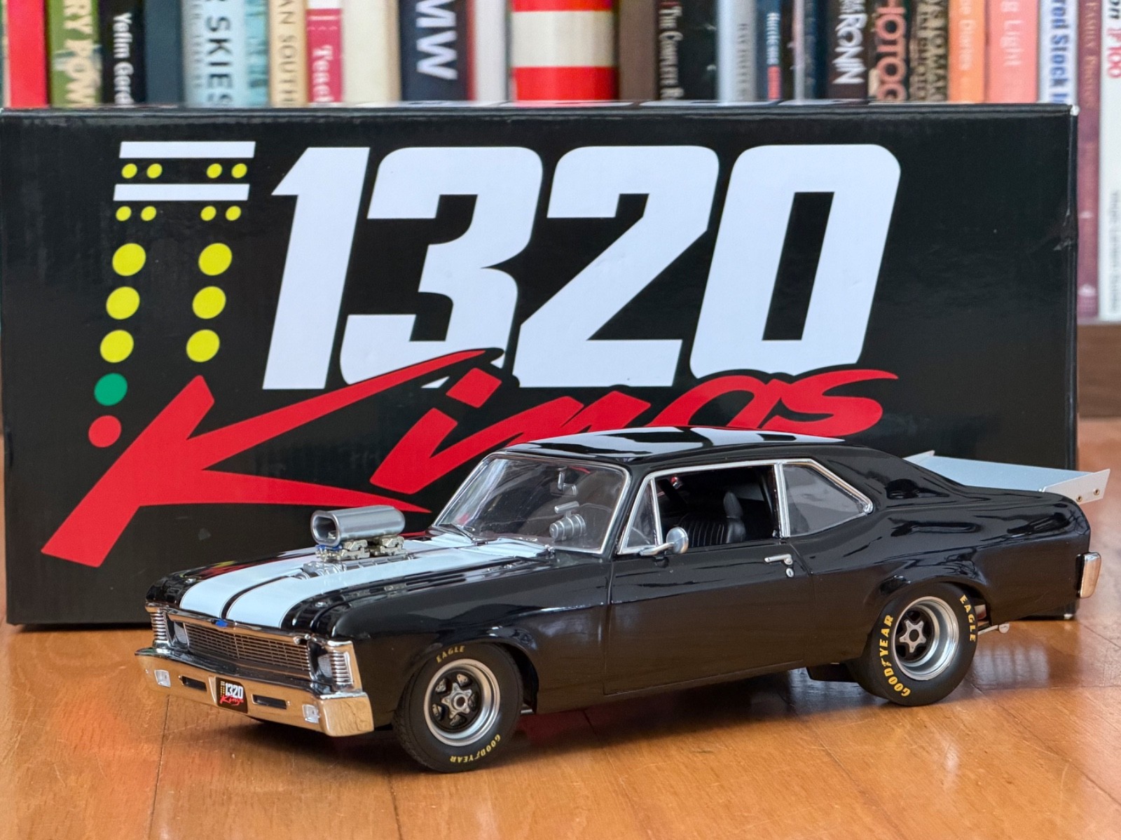 GMP 1320 Kings 1970 Chevy Nova Diecast Model Street Rod Black 1/18 pro street