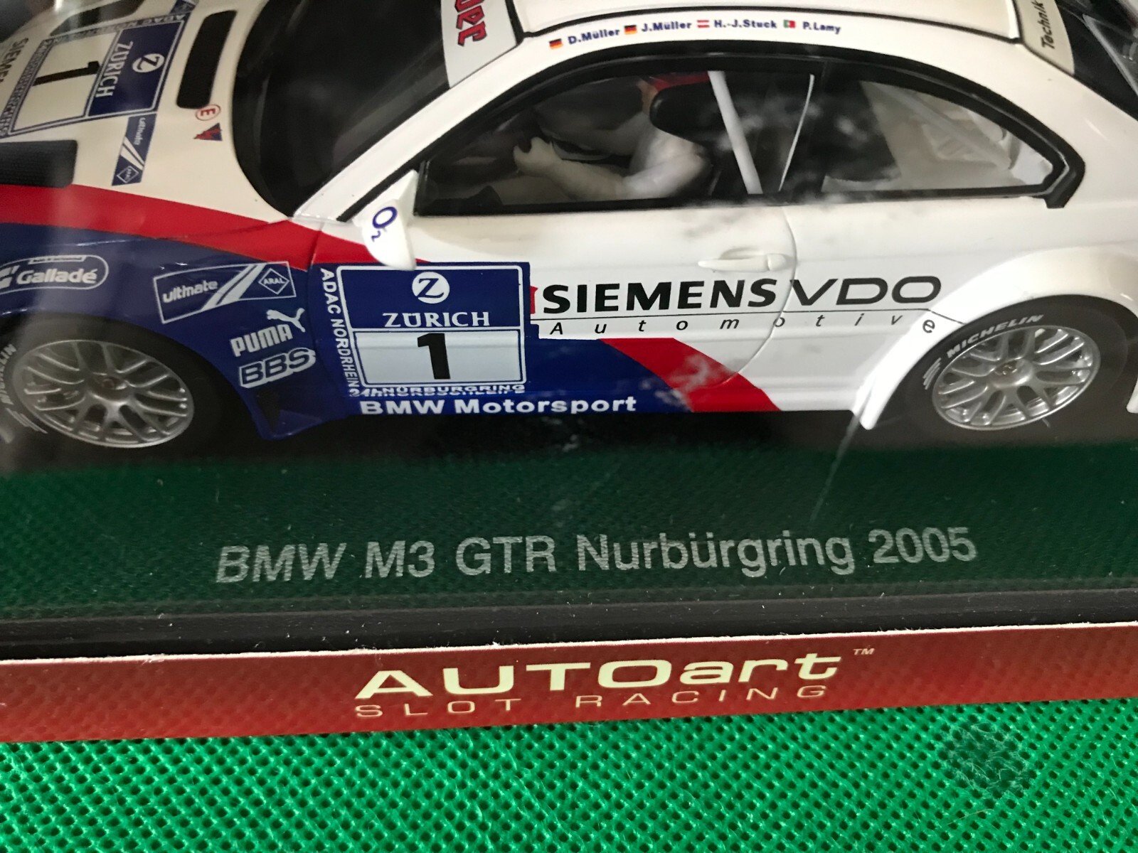AUTOart slot car 1:32 E46 BMW M3 GTR Nürburgring AUTOart Slot Racing B487