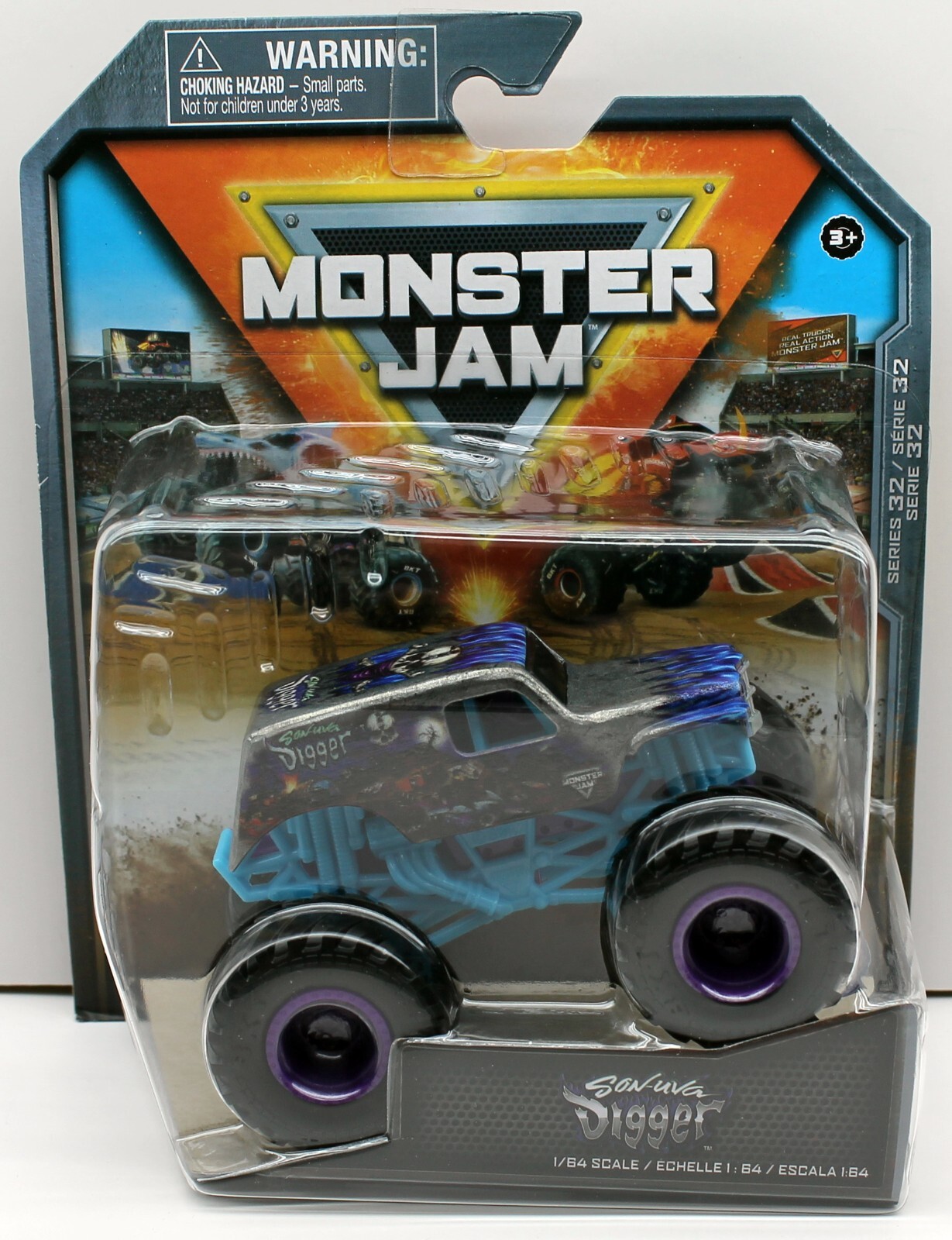 Spin Master Monster Jam Series 32 Truck 1:64 Scale – Son-Uva Digger Ages 3+