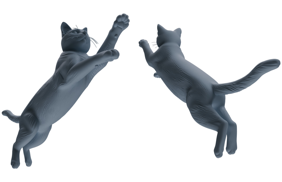 MRY-SFW 1/64/87/160 Cat Pose Model 4 pcs HO N Scale Miniatures Diorama