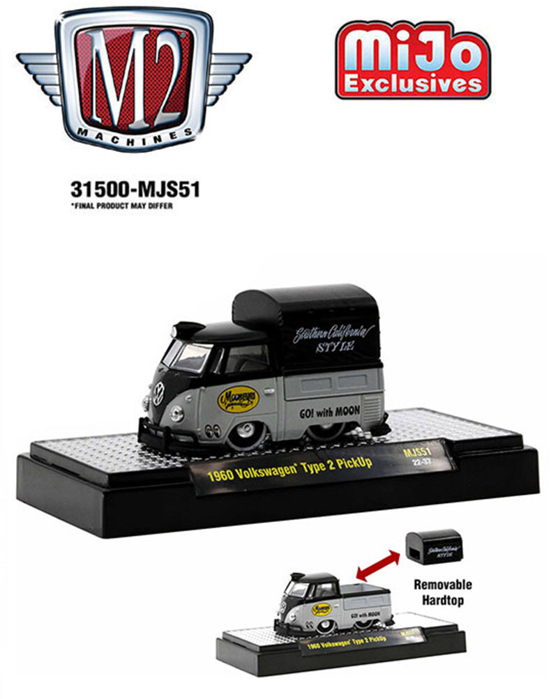M2 1:64 1960 Volkswagen Short Pickup w/ Canvas Cover Mooneye’s 31500-MJS51-6B