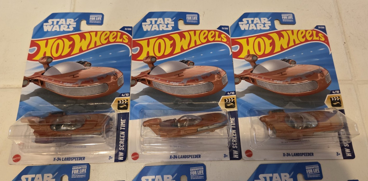 Hot Wheels Star Wars X-34 Landspeeder 31/250 HW Screen Time 4/10 NEW Lot of 6