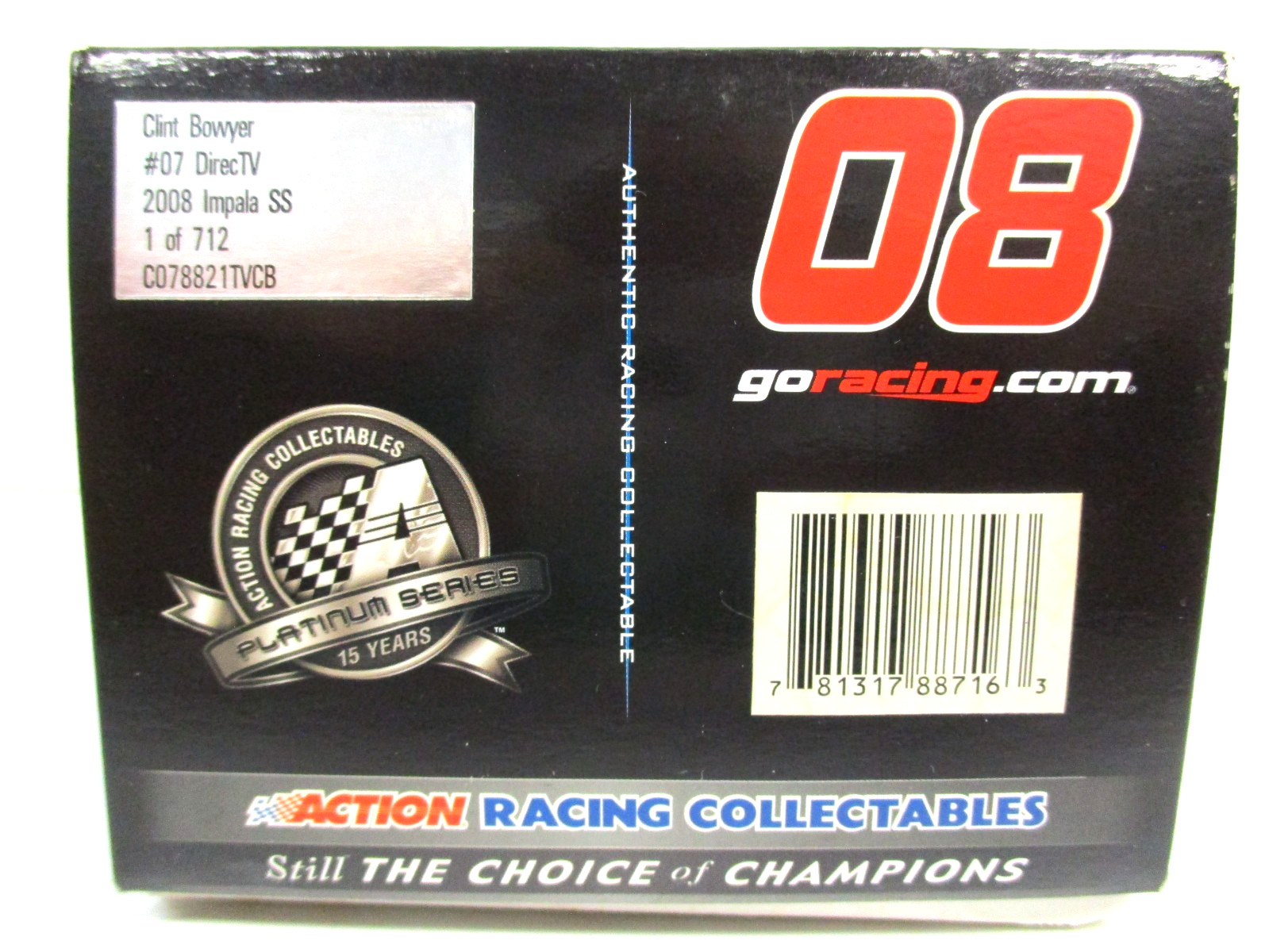 ACTION CLINT BOYER DIRECTV 2008 CHEVY IMPALA SS COT NASCAR STOCK CAR – READ