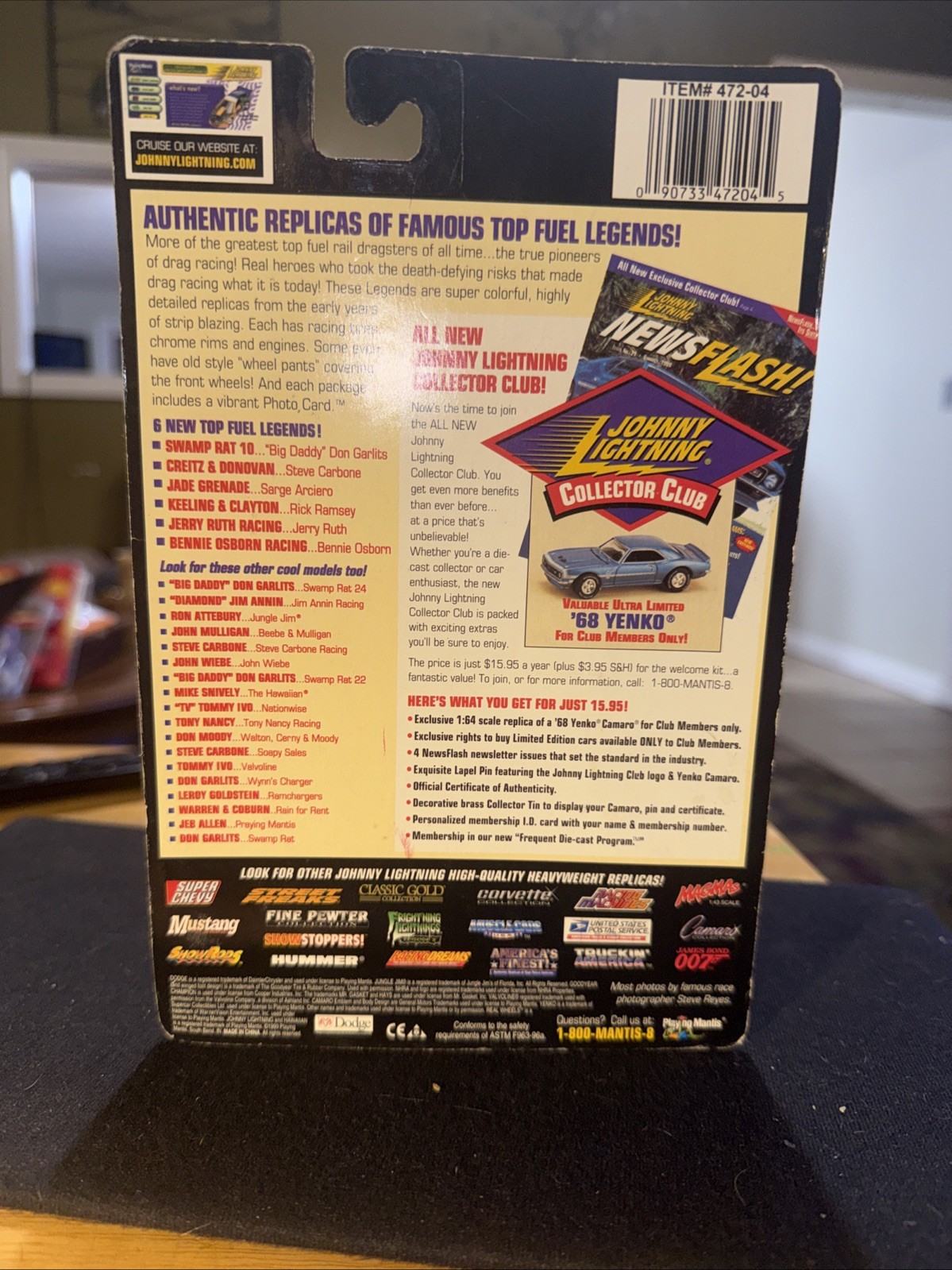 Johnny Lightning Jerry Ruth Racing NHRA Top Fuel Legends Dragster Diecast New
