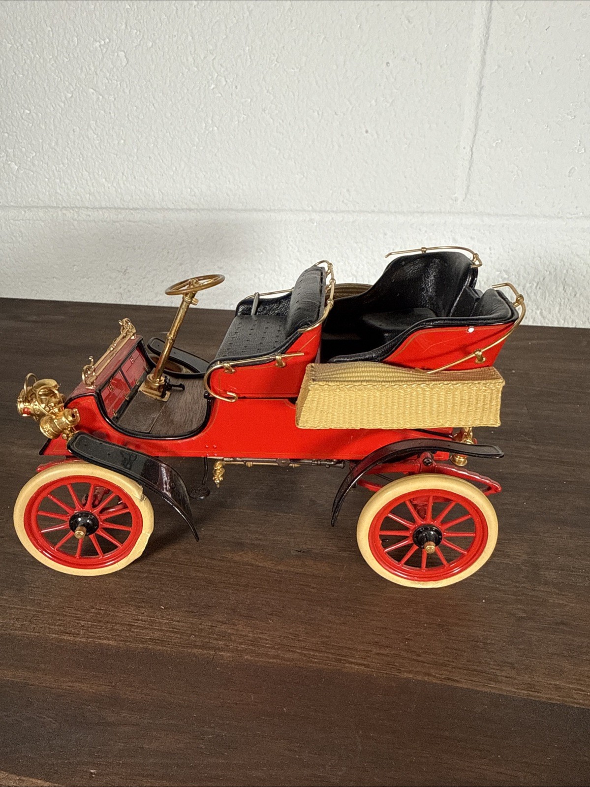1903 Ford Model A Die Cast By Franklin Mint 1/16 Scale Red, No Box
