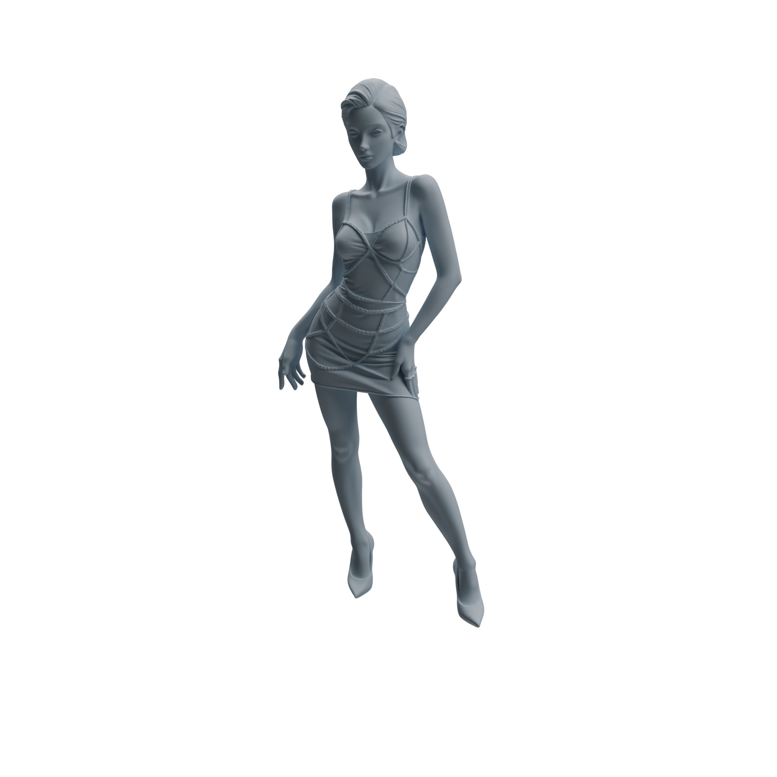 MRY-SFW 1/64/87 Nightclub Style Woman Character HO N Scale Miniatures Diorama