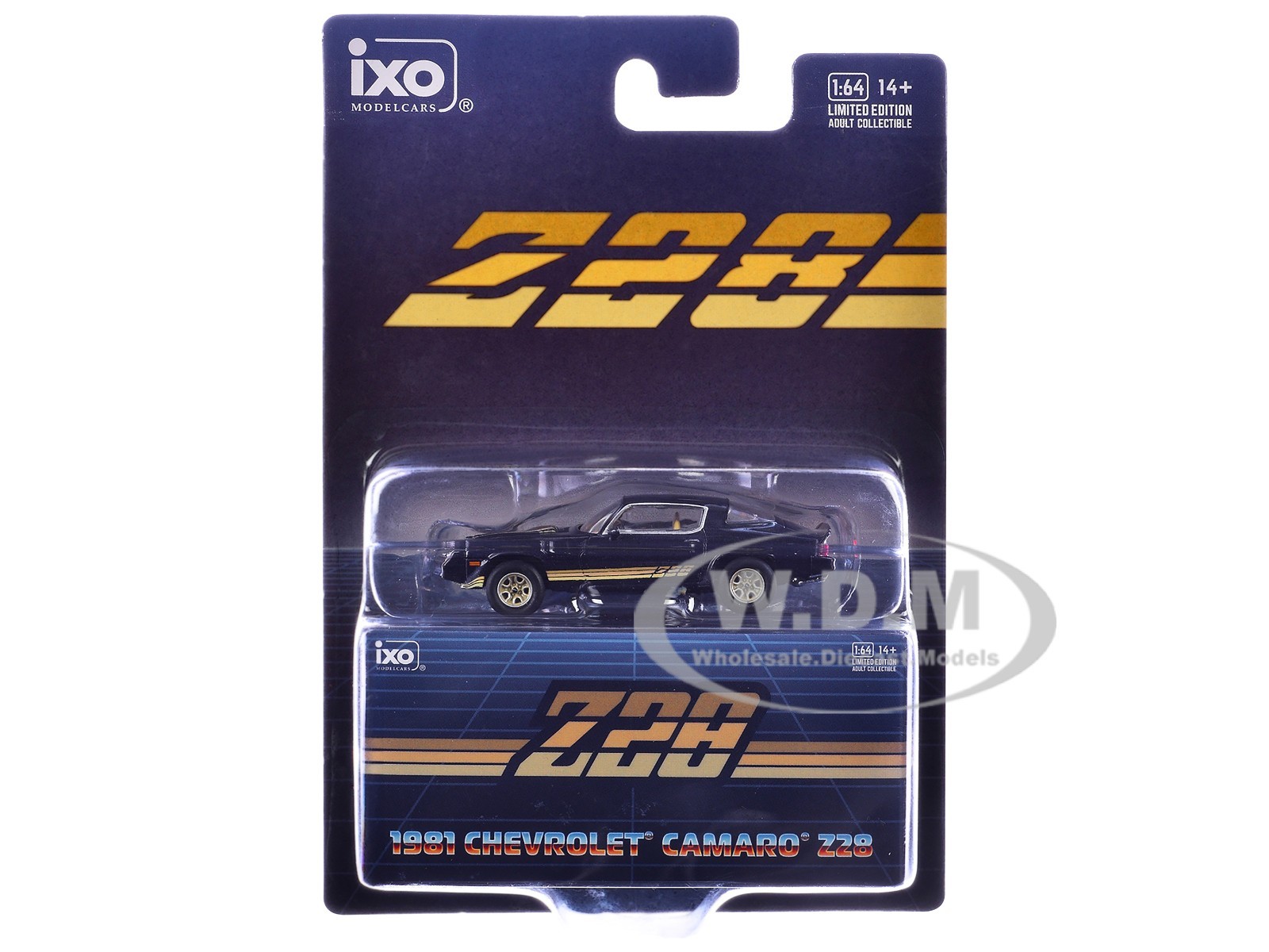 1981 CHEVROLET CAMARO Z28 DARK BLUE 1/64 DIECAST MODEL CAR BY IXO IA64018