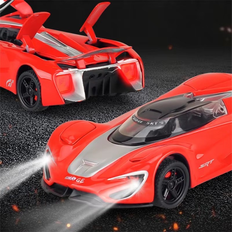 1:32 SRT Tomahawk XVGT Alloy Sports Car Model Diecast with Sound & Light
