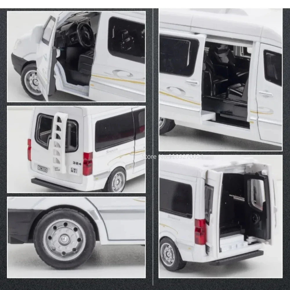 1:32 Sprinter Coaster Alloy Diecast Toys Cars Models Vehicles Pull Back with Sou