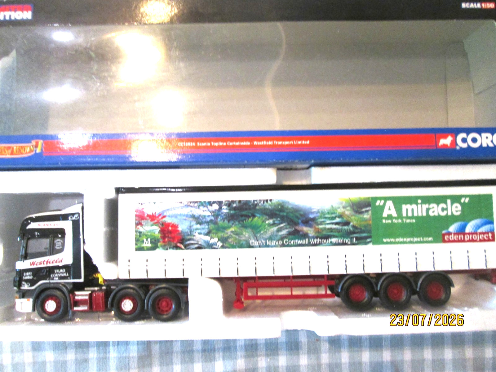 Corgi CC12924- Scania Topline Curtainside – Westfield Transport -Boxed