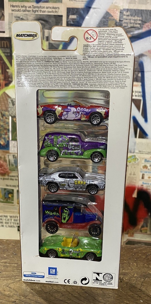 Vintage 2004 Mattel Matchbox Halloween Diecast Cars 5-Pack New Sealed