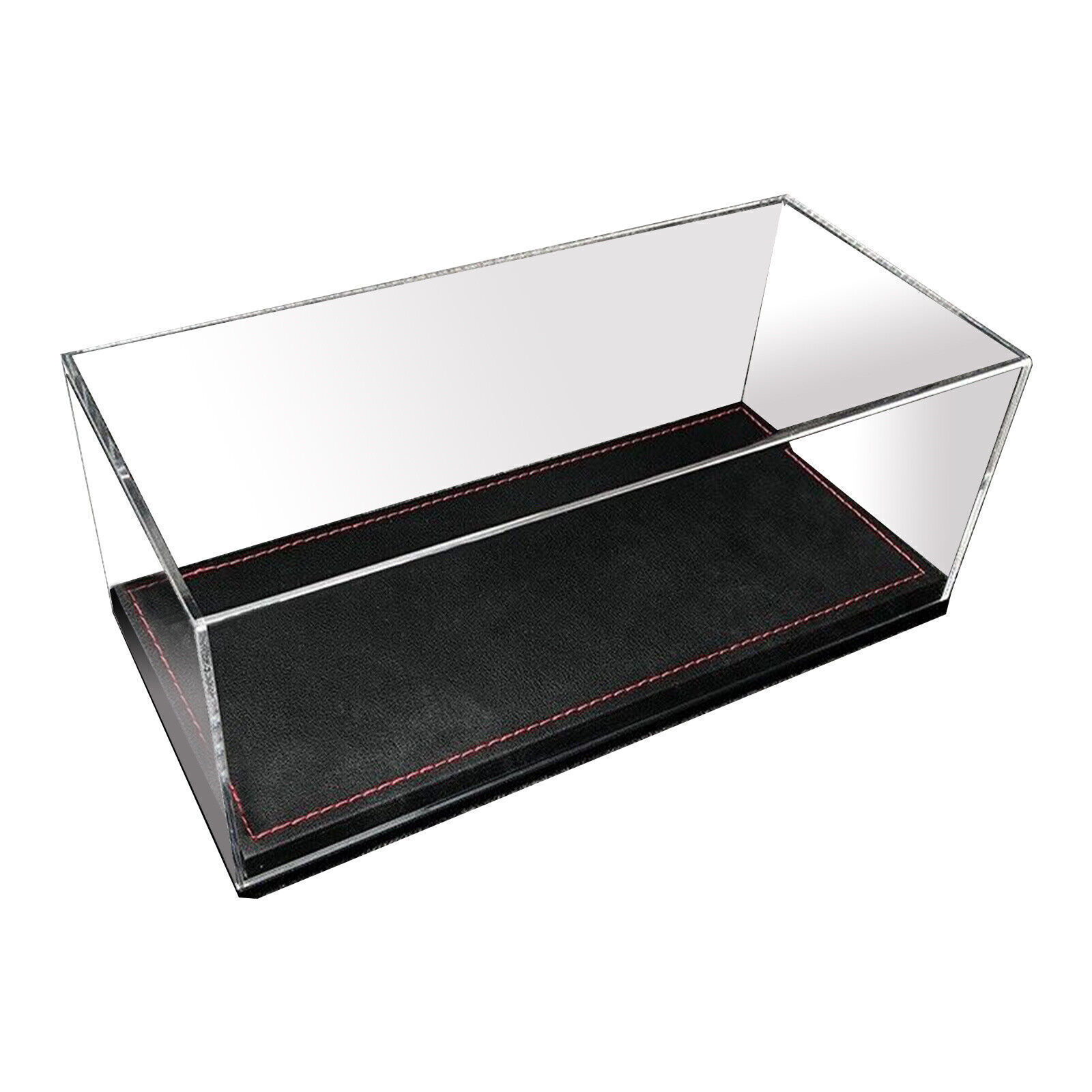 New Acrylic Display case show case With black PU Leather Base For 1/18 Car Model