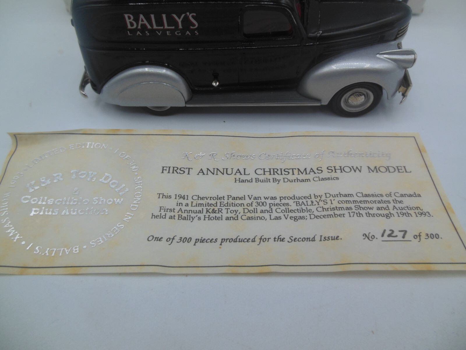 Durham Classics 1941 Chevrolet Panel Van First Annual K&R Toy Doll 1 of 300 LTD