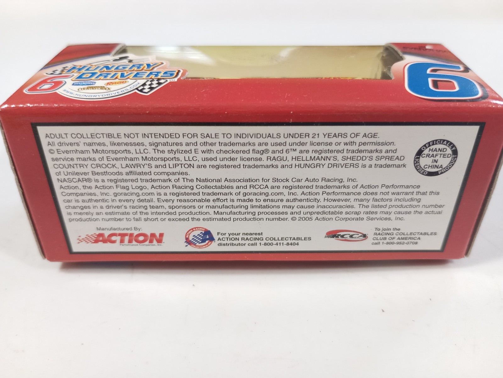 Nascar Action 6 Hungry Drivers promo die cast car 1/64 in box