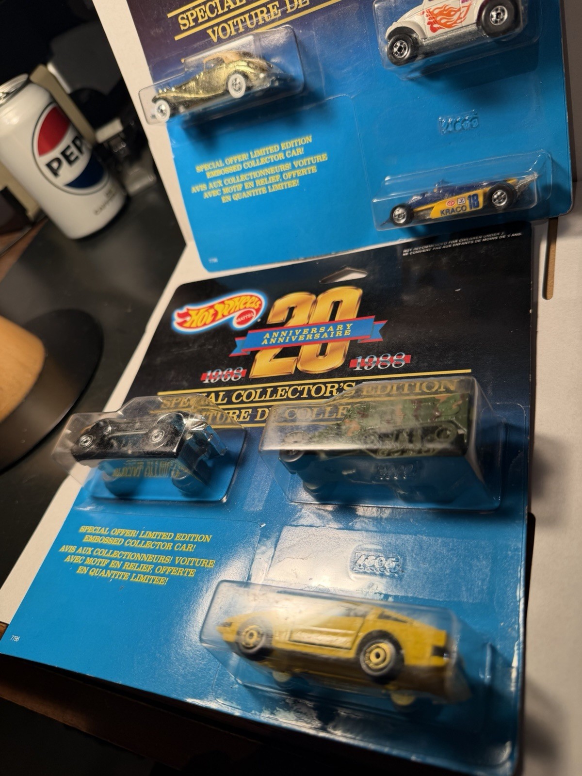 Hot Wheels 1988 20th anniversary LOT of 2 three car sets please see photos
