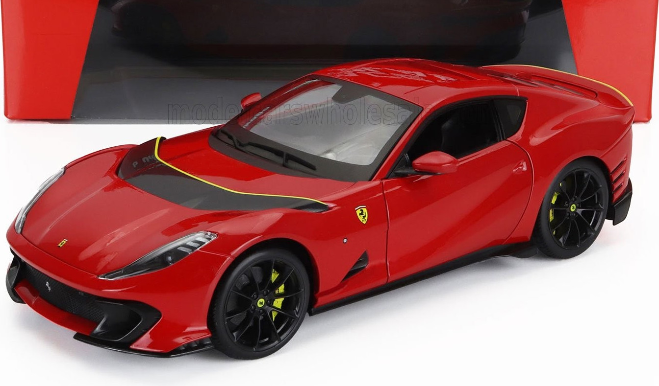 2021 Ferrari 812 Competizione Rosso Corsa Red in 1:18 scale by Bburago