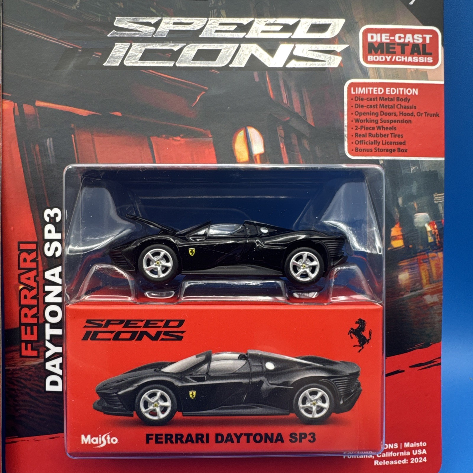 Maisto Speed Icons Ferrari Monza SP1 Daytona SP3 296 GTB Assetto Fiorano – Lot 3