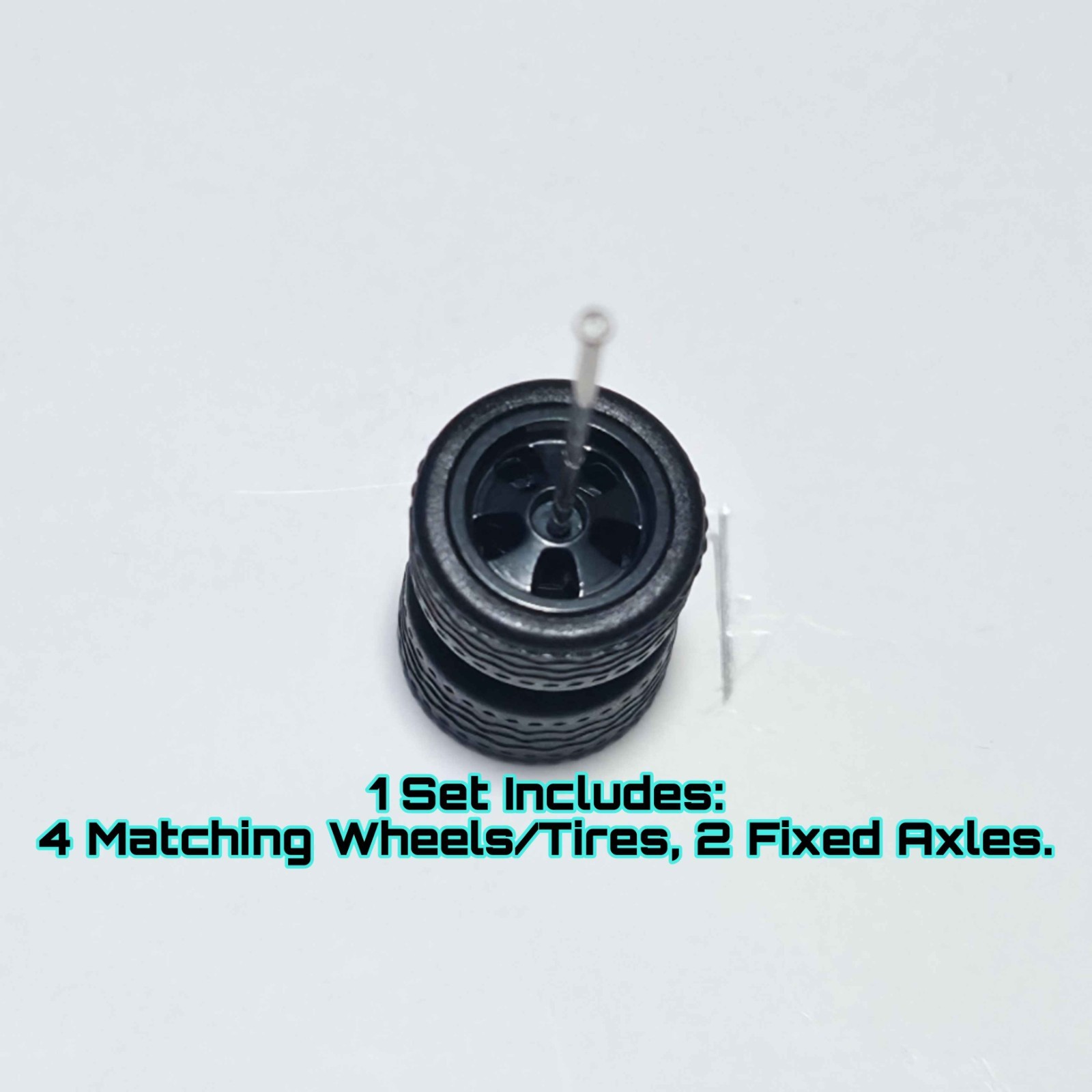 5 Spoke FUCHS Real Rider Wheels Rubber Tire For 1/64 Scale Hot
