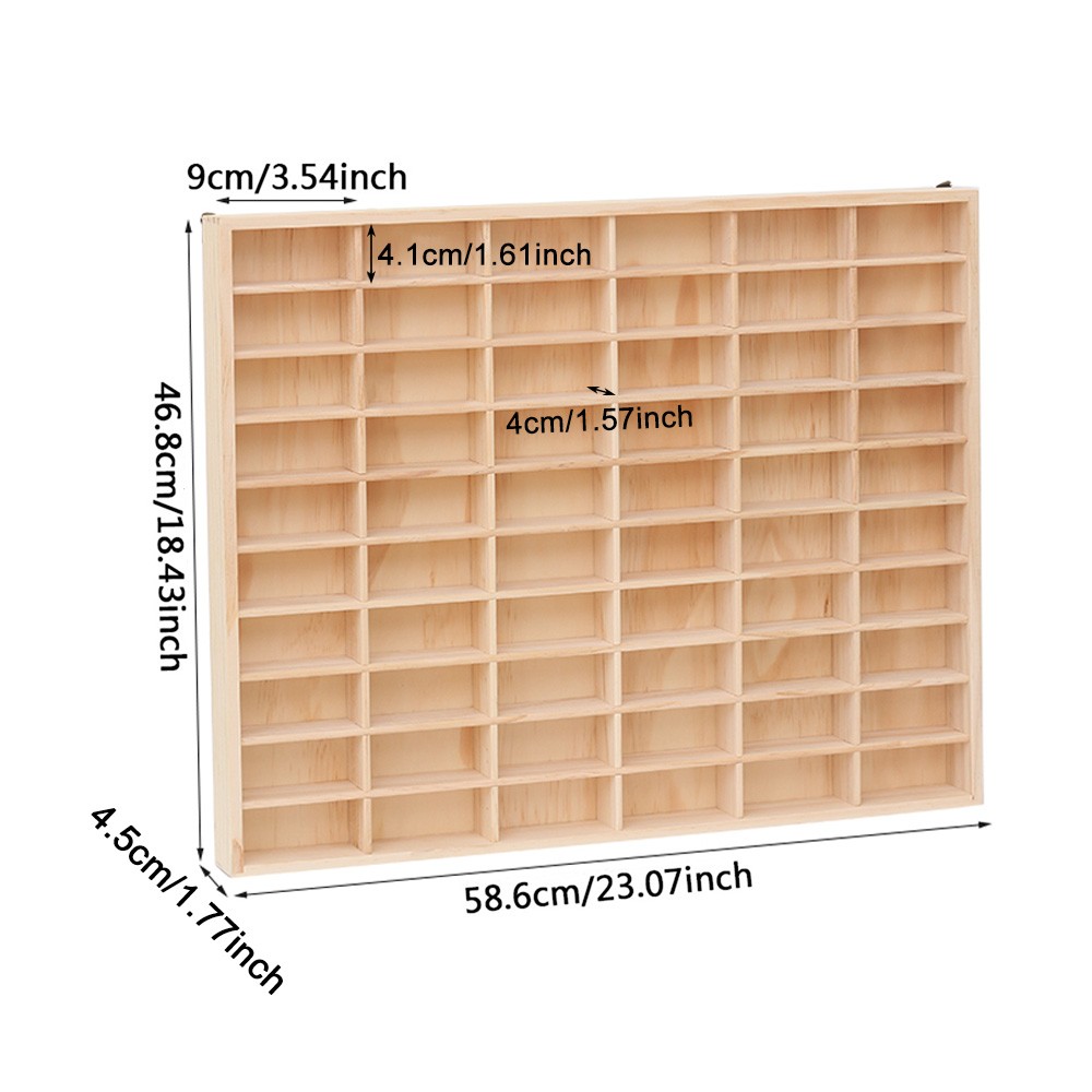 60/62/80 Grid 1:64 Toy Car Model Display Storage Case Wood Shelf Show Collection