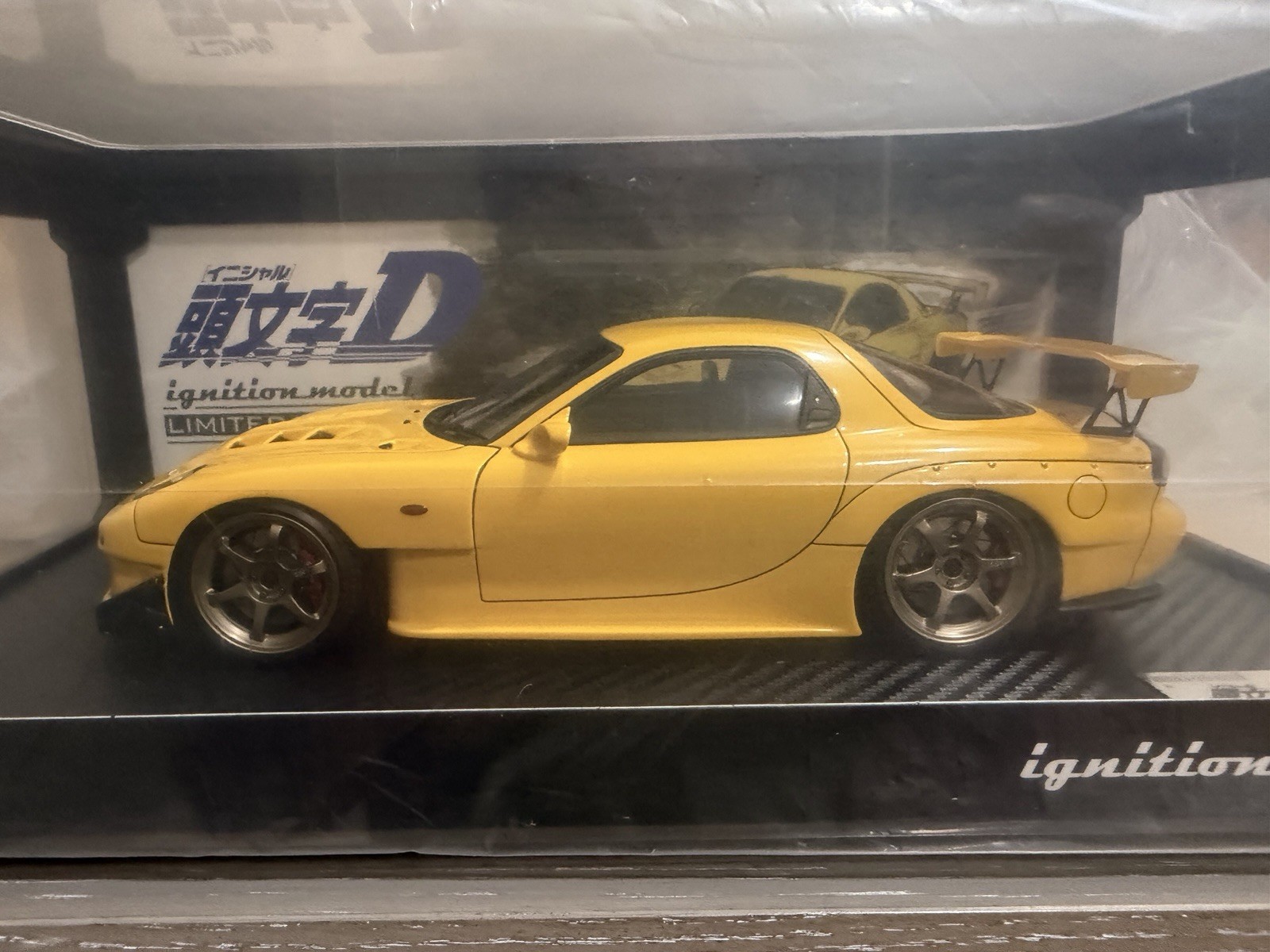 Ignition model 1/18 INITIAL D Mazda RX-7(FD-35) Yellow IG2868