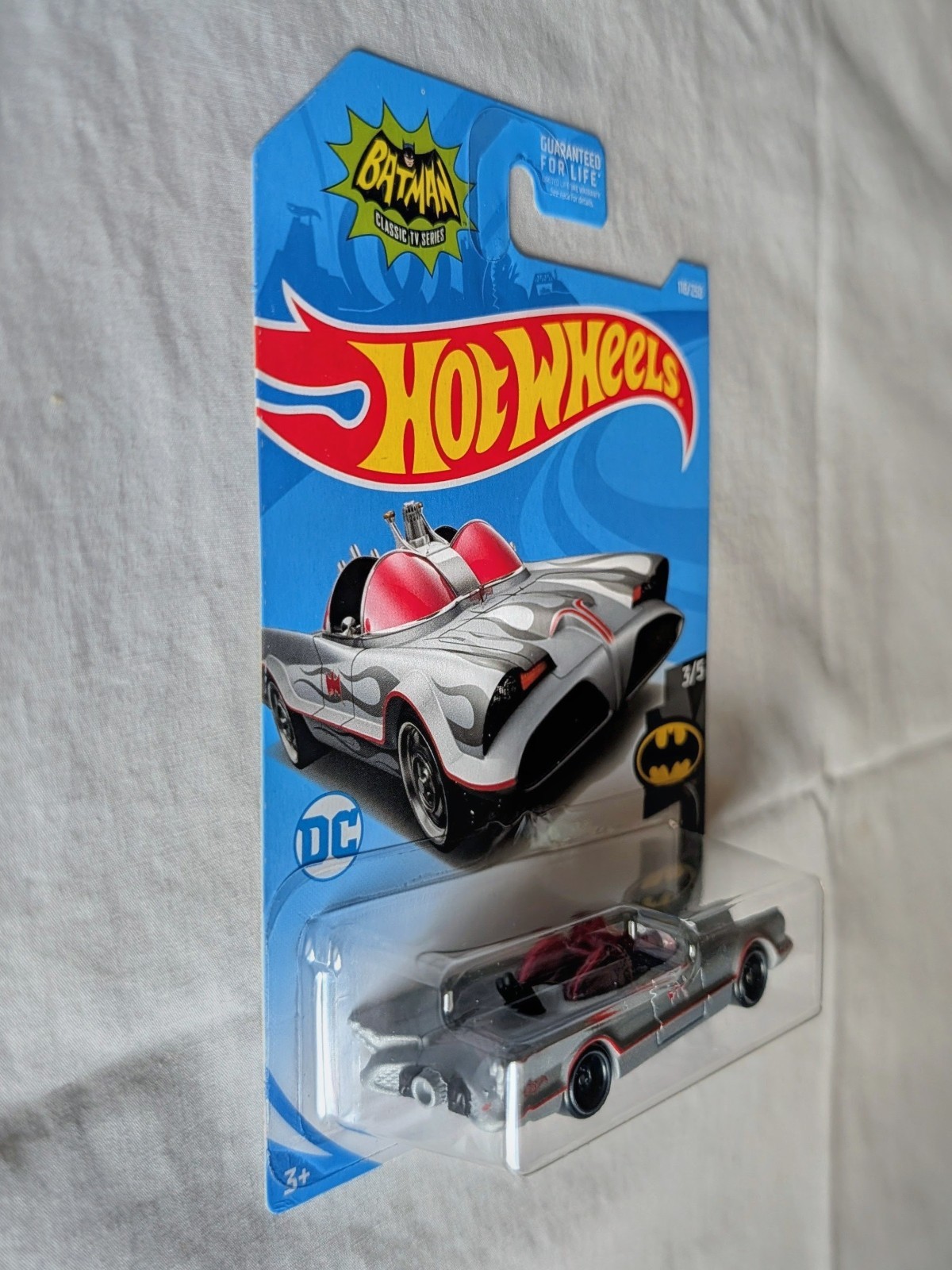 Hot Wheels Classic TV Series Batmobile Silver 2019 HW Batman 3/5 118/250 FYB90
