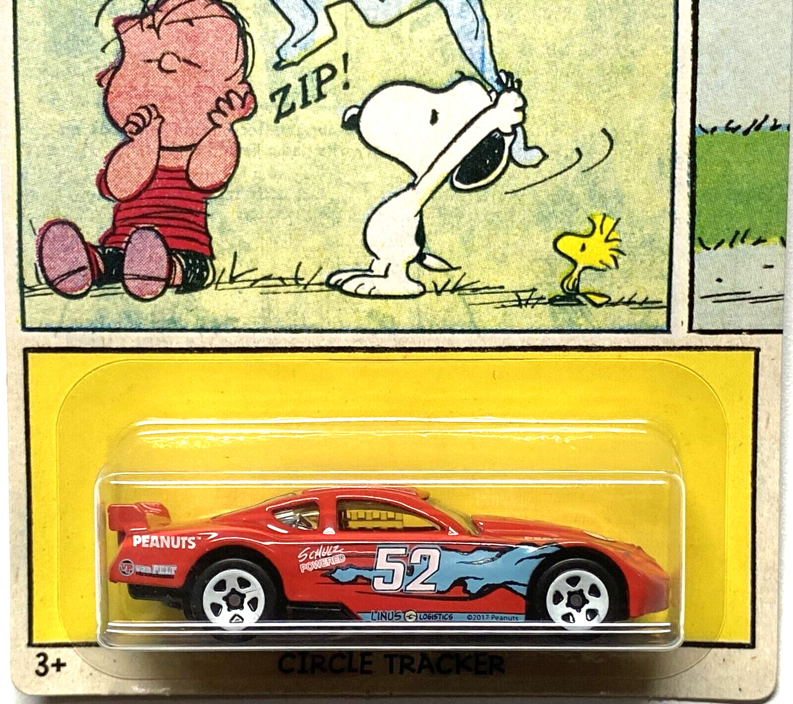 Hot Wheels CIRCLE TRACKER Peanuts Snoopy Linus #5/6 IN PROTECTOR