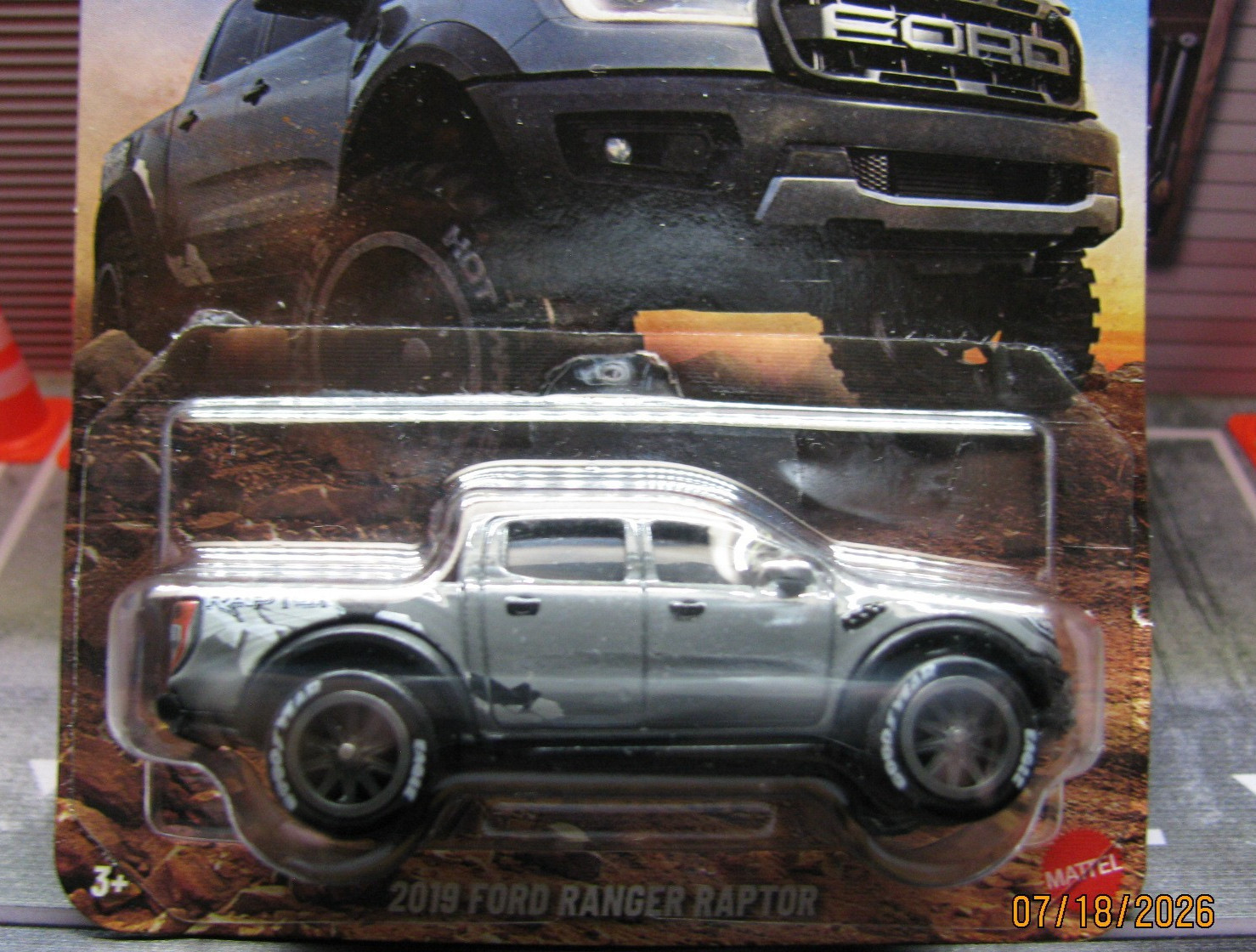2026 Hot Wheels Silver Series 2019 FORD Ranger Raptor, w/Real Riders Wheel Swap