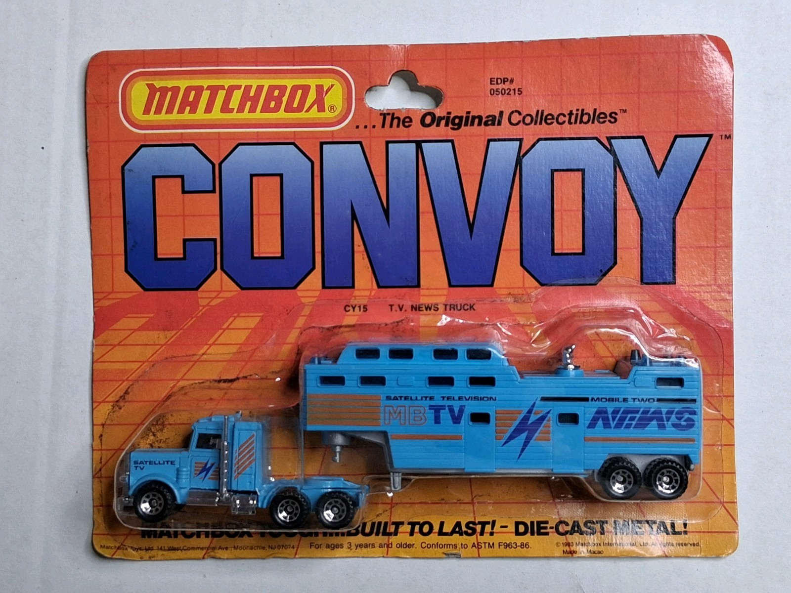 1981 Matchbox Convoy CY-15 Peterbilt MBTV TV News Vehicle sealed in original pkg