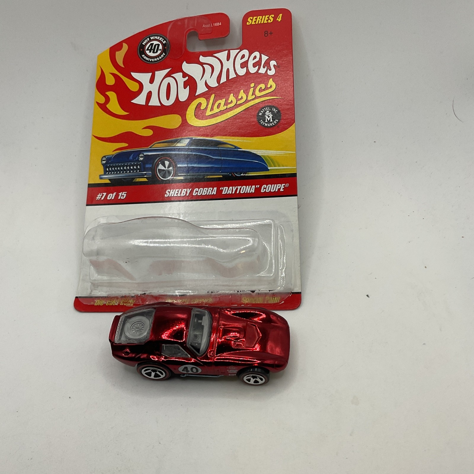 HOT WHEELS – CLASSICS – SERIES 4 – SHELBY COBRA DAYTONA COUPE – REDLINES
