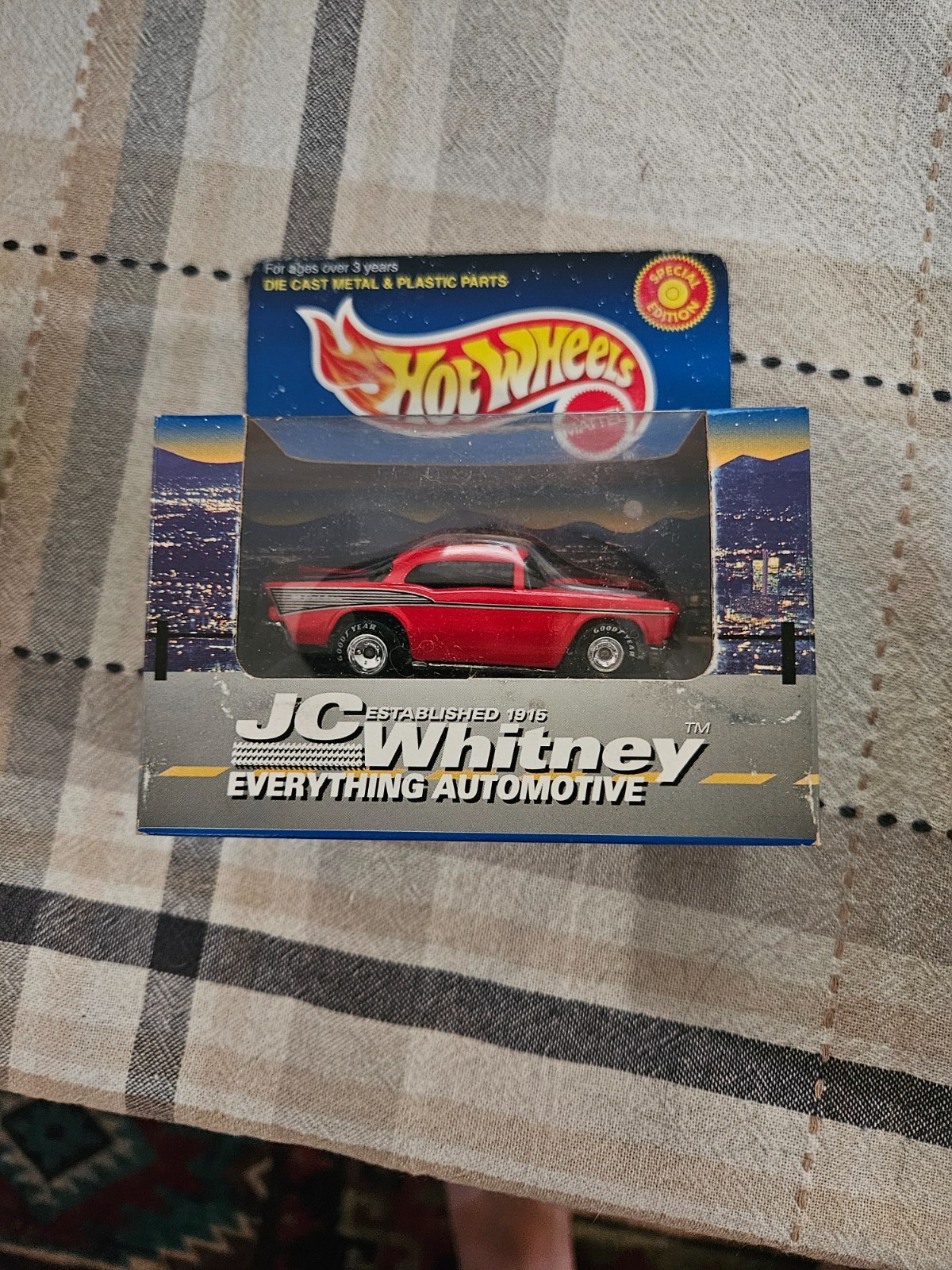 RARE JC Whitney Hot Wheels Promo Set – 4‑Car Bundle – Boxed & Carded – Clean Con